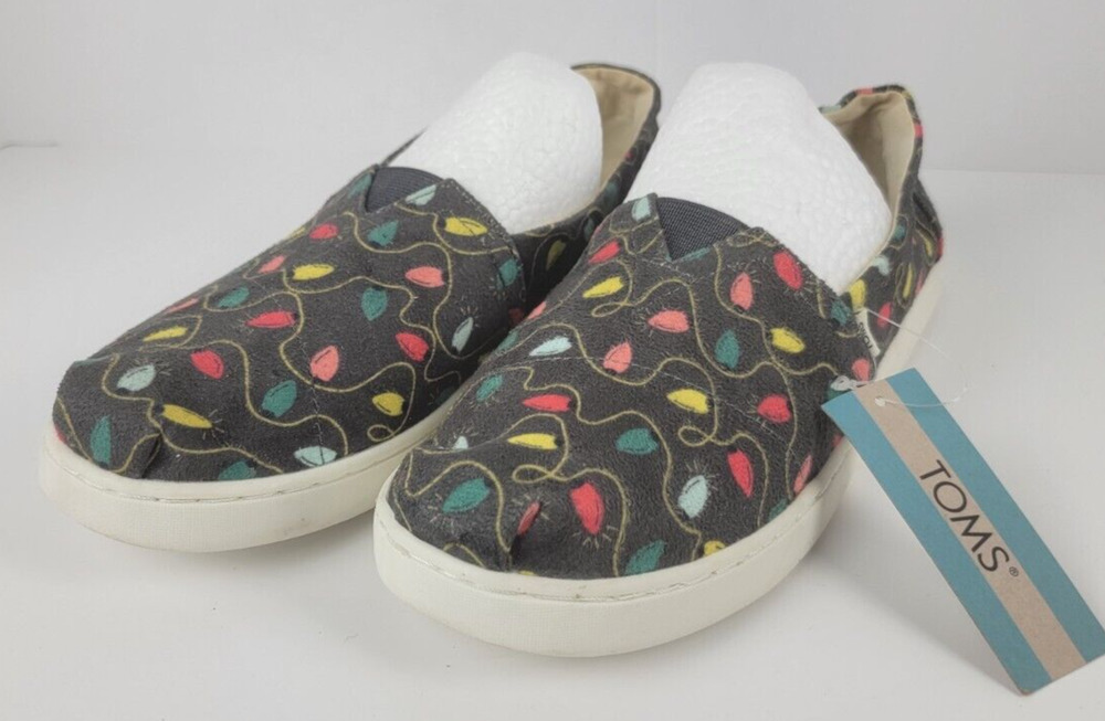 Toms Youth Shoes 10017615 Tree Lights Print Size Y6 New with Tags